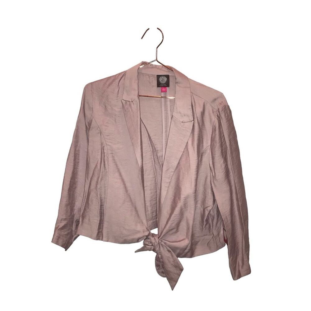 Vince Camuto Lavender Monet Lily Tie Front Blazer - Large